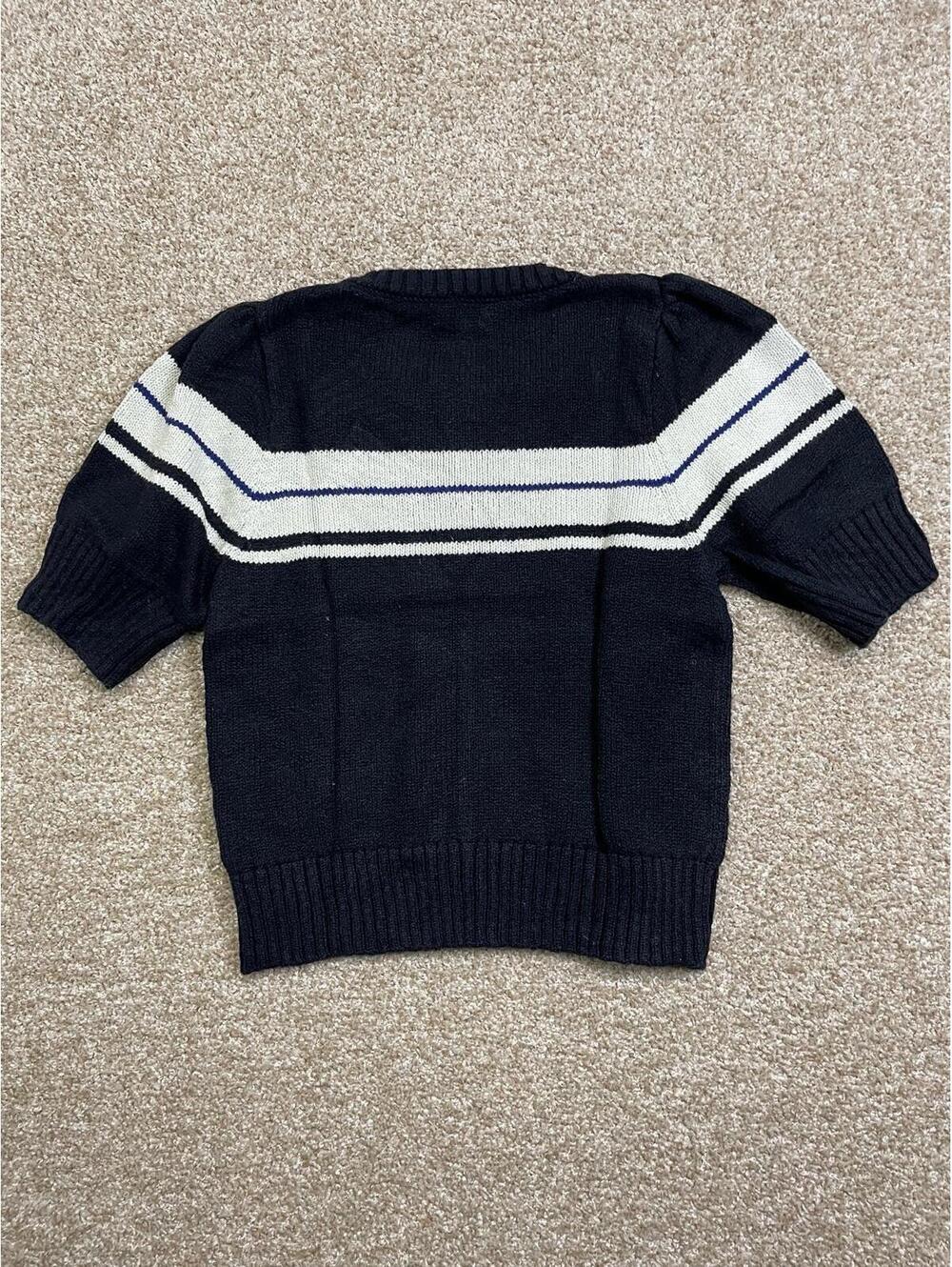 Italian Bellerose Kid Mohair Boucle Knit Sweater Size 2 Blue - Picture 2 of 6